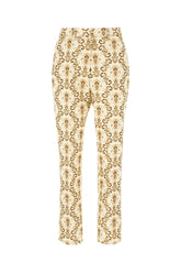 Embroidered polyester blend pants -  | Wise