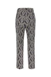 Embroidered polyester blend pants -  | Wise