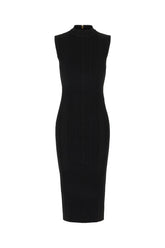 Black stretch viscose blend dress -  | Wise