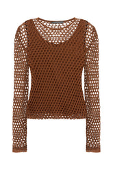 Brown mesh top -  | Wise