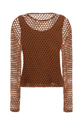 Top in rete marrone -  | Wise