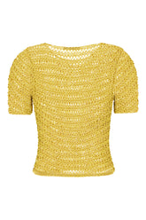 Mustard mesh t-shirt -  | Wise