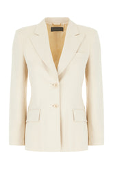 Ivory stretch viscose blend blazer -  | Wise