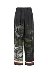 Printed silk pants -  | Wise