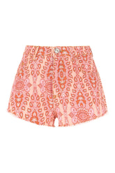 Printed denim shorts -  | Wise