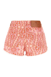 Printed denim shorts -  | Wise