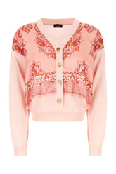 Embroidered cotton blend cardigan -  | Wise