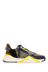 Multicolor leather and fabric Flow sneakers -  | Wise