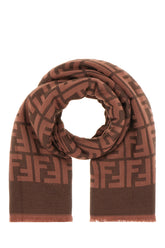 Embroidered wool blend scarf -  | Wise