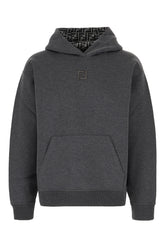 Dark grey cotton blend sweatshirt -  | Wise