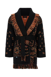 Cardigan in cashmere nero -  | Wise