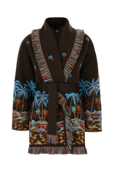 Embroidered wool cardigan -  | Wise