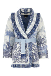 Embroidered cotton blend cardigan -  | Wise