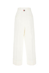 Ivory cotton blend pants -  | Wise