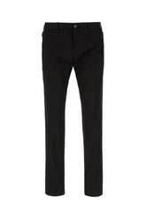 Black stretch cotton pants -  | Wise