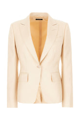 Pastel pink wool blend blazer -  | Wise