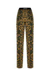 Printed stretch silk pants -  | Wise