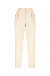 Pastel pink wool blend pants -  | Wise