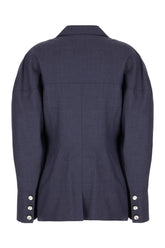 Blue denim wool blazer -  | Wise