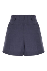 Shorts in lana blu -  | Wise