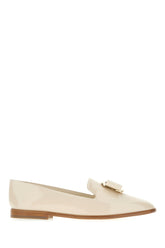 Ivory leather Zamira loafers -  | Wise