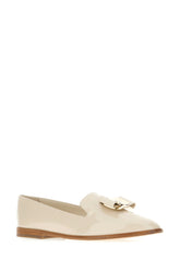 Ivory leather Zamira loafers -  | Wise