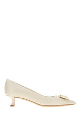 Ivory nappa leather Zelma pumps -  | Wise