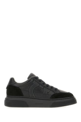 Black leather and suede Cassina sneakers -  | Wise