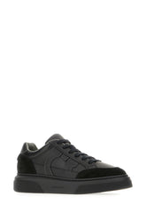 Black leather and suede Cassina sneakers -  | Wise