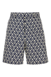 Printed cotton bermuda shorts -  | Wise