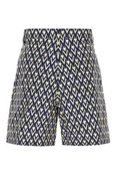 Printed cotton bermuda shorts -  | Wise