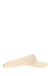 Cream cotton visor hat -  | Wise