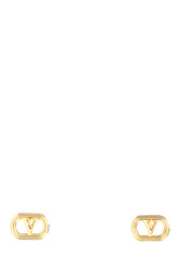 Gold metal Ovalette earrings -  | Wise