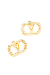 Gold metal Ovalette earrings -  | Wise