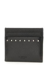 Black leather card holder -  | Wise