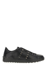 Black leather Rockstud sneakers -  | Wise