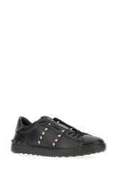 Black leather Rockstud sneakers -  | Wise