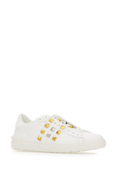 White leather Rockstud sneakers -  | Wise