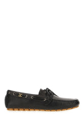 Black leather Driver Fastaway loafers -  | Wise