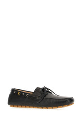 Black leather Driver Fastaway loafers -  | Wise