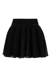 Embroidered viscose blend mini skirt -  | Wise