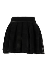 Embroidered viscose blend mini skirt -  | Wise