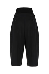 Black stretch wool bermuda shorts -  | Wise