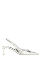 Silver leather slingback -  | Wise