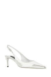 Silver leather slingback -  | Wise