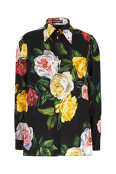 Printed stretch silk shirt -  | Wise