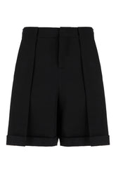 Black wool bermuda shorts -  | Wise