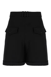 Black wool bermuda shorts -  | Wise