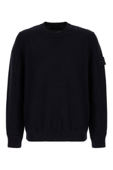 Midnight blue cotton blend sweater -  | Wise