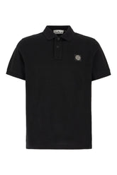 Black stretch cotton polo shirt -  | Wise